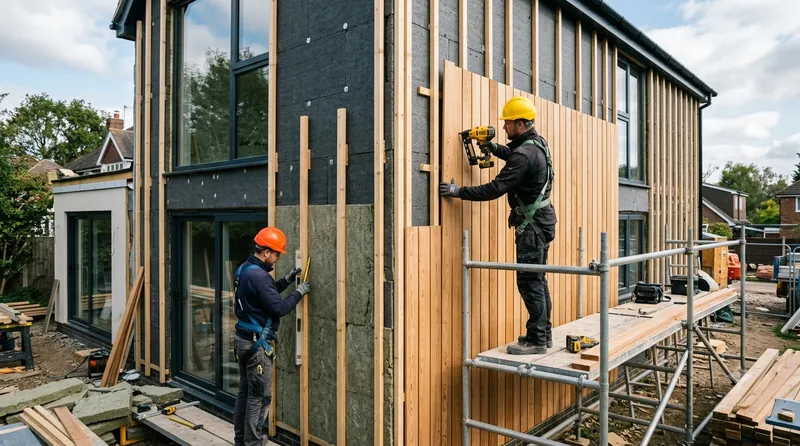 Isolation extérieure sous bardage ventilé bois ou composite